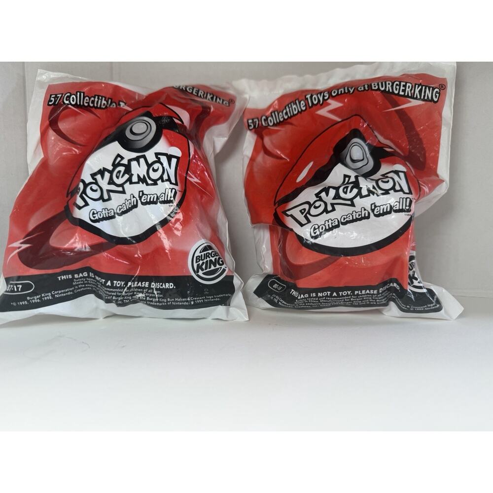 Vintage Pokémon Mystery Burger King Toy - New! Bundle of 2!